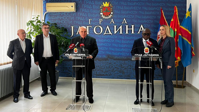 Read more about the article Official visit by Ambassador Joseph Kalala Mulamba to Jagodina – 9 November 2023